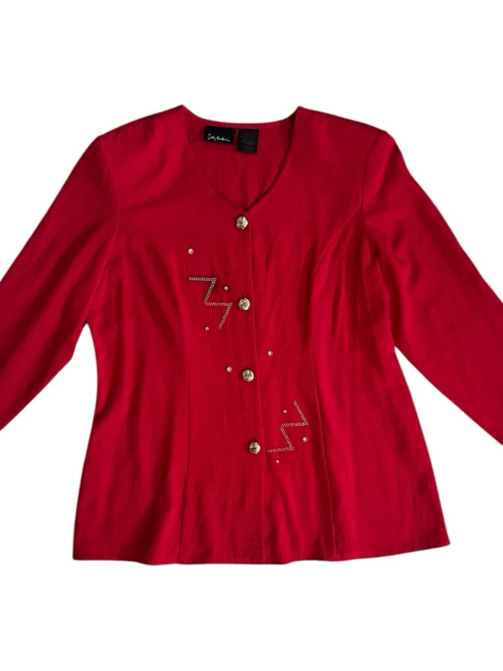 Vintage Anthony Mark Hankins Blouse Red Size 12